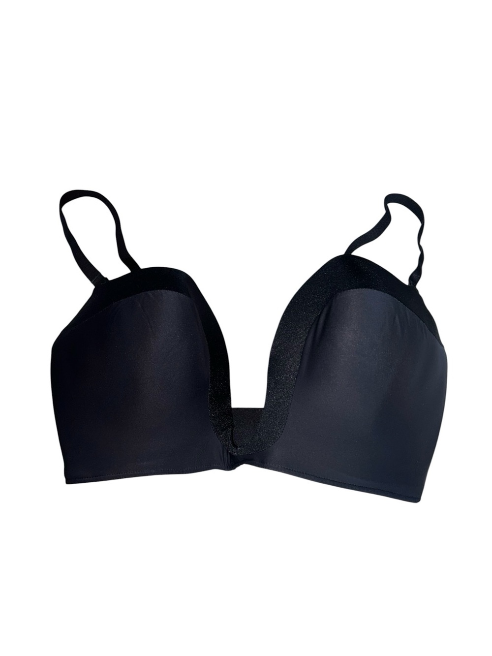 WonderBra Plunge Bra - Black UK sz 36E/EUR 80F